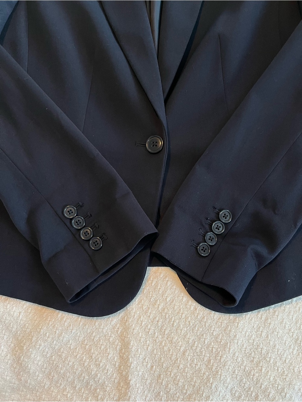 Anne Klein Women’s Navy Single-Button Lined Blazer Tailored Jacket Size 8 EUC - Picture 9 of 10